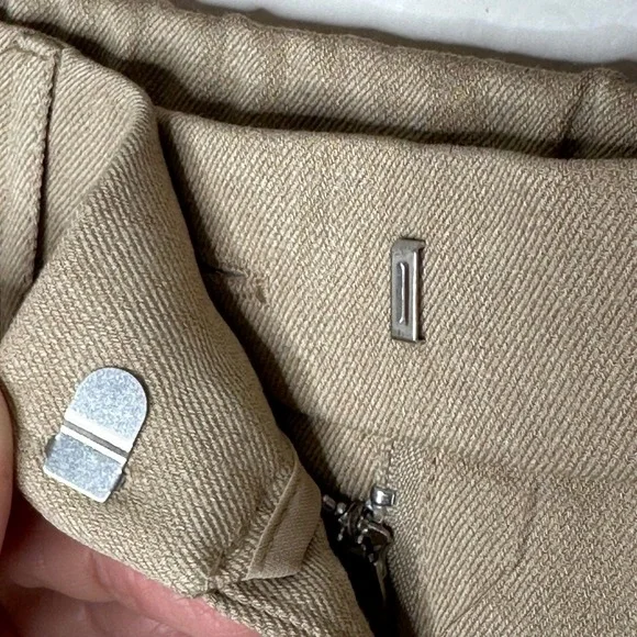 OGL Tan Viscose-Linen Weave European Linen Mid Rise Flared Pant Size - Picture 4 of 9